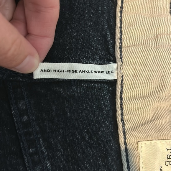 Rag & Bone Andi High-Rise Ankle Wide Leg Denim Jeans Size 27 - Picture 7 of 16